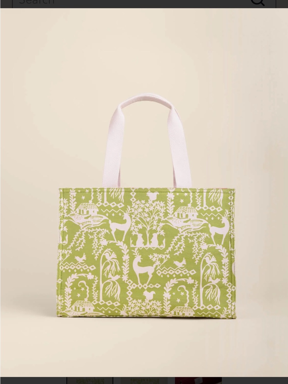 Spartina 449 Green Woodland Shopper Tote Daufuskie Island - Picture 2 of 6